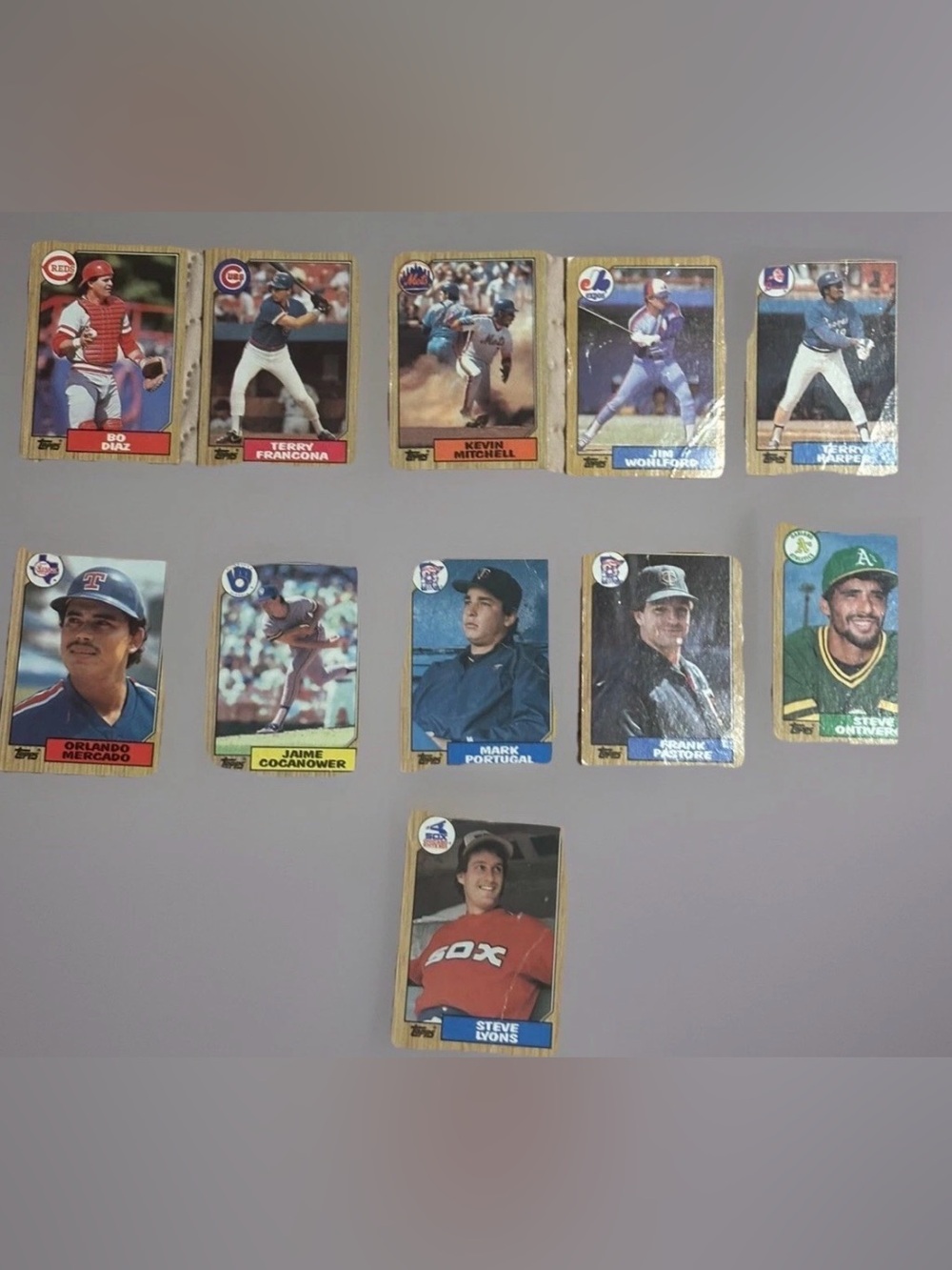 Topps Baseball Cards 1987 Eleven Cards Kevin Mitchell Included Pitchers Outfield